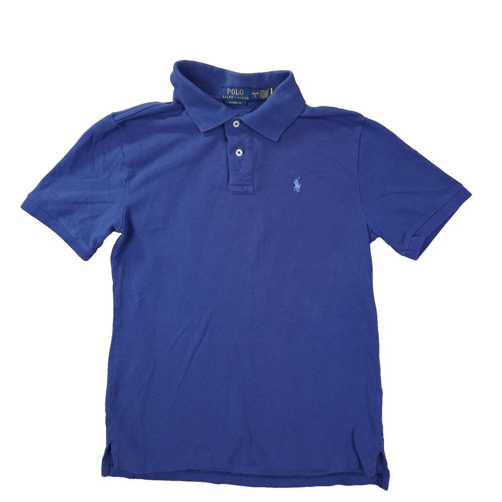 Polo Ralph Lauren Classic Fit Polo Shirt Boy's L 14-16 Blue School Preppy